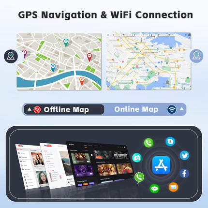 4+64GB Android 13 Car Radio for Peugeot 207 2006-2015 Wireless Carplay Android Auto, 9" Screen Bluetooth Car Radio Navigation Rear View Camera WiFi FM RDS Radio SWC