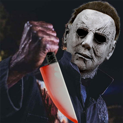 SHOWHEEL Halloween Kills Mask, Latex Horror Killer Masks Scary Cosplay, with Bloody Knife, Full Head Halloween Face Masks, Horror Face, Horror Cosplay Mask for Halloween/Carnival/Theme/Party