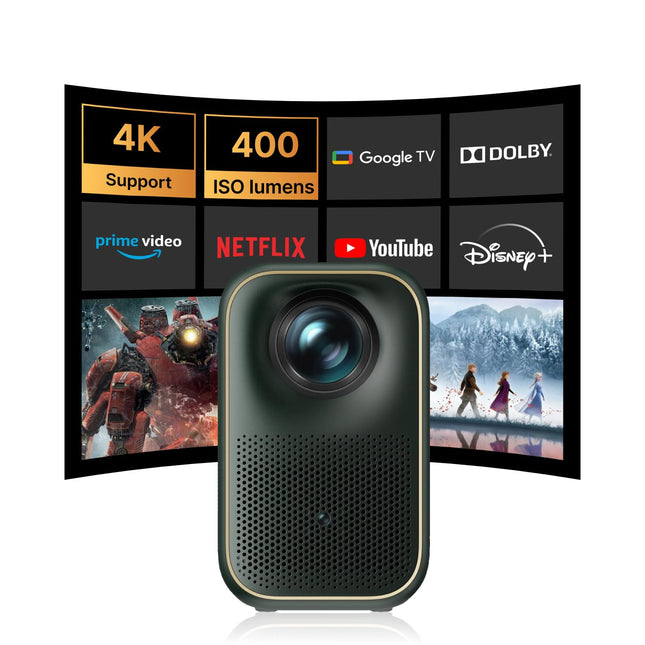 [Google TV/Netflix] Xming Page One nutikas projektor WiFi6 ja Bluetooth-filmiprojektoriga, ametlikult litsentseeritud Netflix 1080P projektor kodukino ja õues filmide jaoks, autofookus,