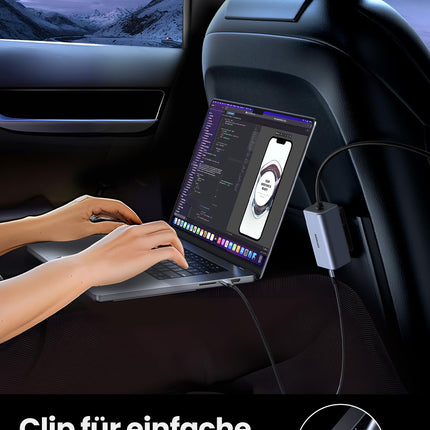 UGREEN 150W sigaretisüütaja USB C GaN, PD3.1 autolaadija USB C 4-ühes kompaktne sigaretisüütaja jaotur, USB sigaretisüütaja adapter autolaadija iPhone 16, MacBook, Galaxy, GPS jne jaoks.