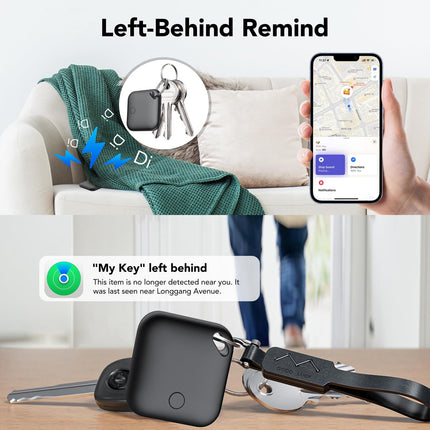 Õhusildi võtmeleidja, nutikas silt, mis ühildub Apple'i rakendusega Find My (ainult iOS), õhusildi võtmete/kohvri/pagasi jaoks, 100 dB vali piiks, jälgimine üle maailma, vahetatav aku, 4 tk pakis