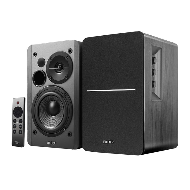 Edifier R1280DBs aktiivsed Bluetooth-riiulikõlarid - optiline sisend - 2.0 juhtmevaba monitorkõlar - 42W RMS subwooferi väljundiga, raamaturiiuli Hi-Fi kõlarid - mustad