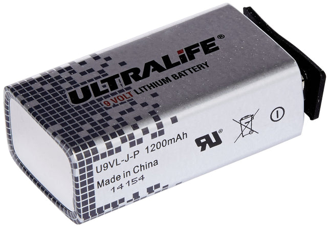 Ultralife liitiumaku (9 volti, E-plokk, U9VL, U9VL-JP, 1200mAh, säästukomplekt 10 tk)