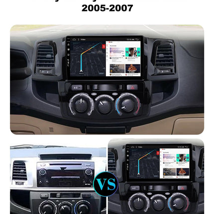 SXAUTO Android 14 IPS 9-tolline autoraadio Toyota Fortuner Hilux Revo Vigo (2004-2014) jaoks - sisseehitatud CarPlay/Android Auto - TASUTA tahavaatekaamera - 2G+32G - roolil juhtimine DAB kiirkäivitusega WIFI - 2 DIN