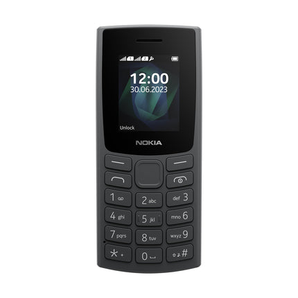 Nokia 105 2G Edition 2023 (kahe SIM-kaardiga, 1,77-tolline ekraan, 1000 mAh aku, 32 MB, 3,5 mm kõrvaklapipesa, FM-raadio) süsihall