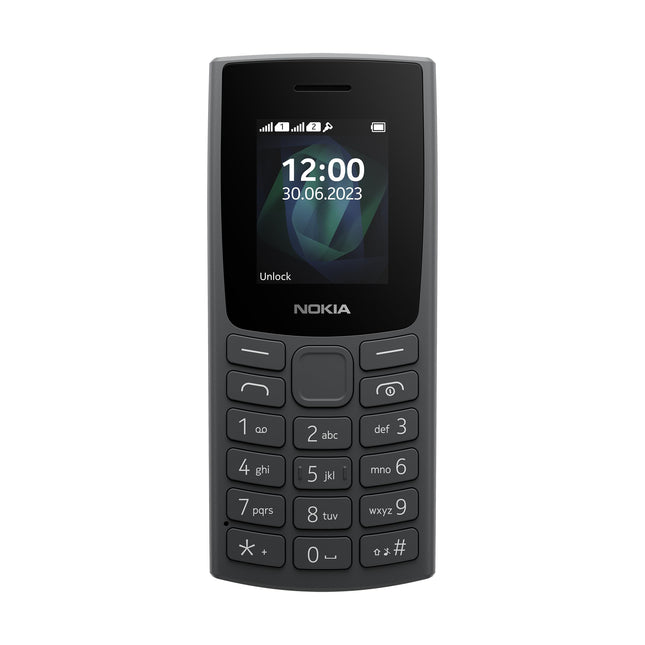 Nokia 105 2G Edition 2023 (kahe SIM-kaardiga, 1,77-tolline ekraan, 1000 mAh aku, 32 MB, 3,5 mm kõrvaklapipesa, FM-raadio) süsihall