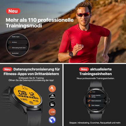 Ticwatch Pro 5 Enduro nutikell meestele Android Wear OS nutikell 90h aku 110+ treeningrežiimi 7/24 pulss 5ATM GPS kompass Ei ühildu iPhone'iga