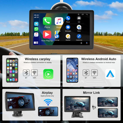 Hodozzy ekraaniga juhtmevaba Carplay ja Android Auto, 7-tolline HD puutetundliku ekraaniga kaasaskantav autoraadio ja digitaalmeedia vastuvõtja, Bluetooth-vabakäesüsteem, peegli link, USB/SD, helisüsteem