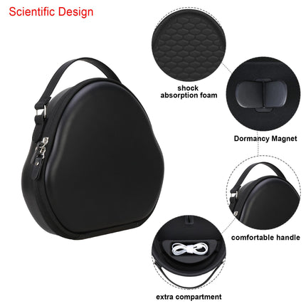 Elonbo Hard Carrying Case for Apple AirPods Max Wireless Over-Ear Headphones, New Air Pods Max Case Headphone Travel Protective Case Headphone Storage Bag. Black