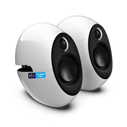 Edifier E25HD Bluetooth kõlarikomplekt – 74 vatti – suurepärane helikvaliteet bassrefleksmembraaniga – LDAC tehnoloogia – Bluetooth 5.3 – elegantne disain – optilised + Aux ühendused – valge