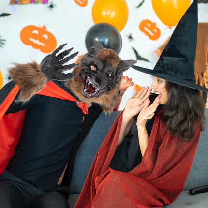 SAFIGLE Halloween Werewolf Costume Set Realistic Wolf Mask and Claw Gloves Perfect for Costume Parties and Cosplay Events Unisex