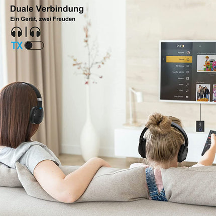 1Mii Bluetooth 5.3 adapter teleri ja kõrvaklappide ühendamiseks, 2-ühes saatja ja vastuvõtja, aptX adaptiivne ja HD juhtmevaba heli saatja ja vastuvõtja pesa 3.5 stereosüsteemile, lennukile ja MP3-le - täiustatud
