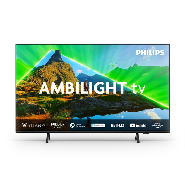 Philips Ambilight 75PUS8309 4K LED Smart TV - 75-inch display with pixel-precise Ultra HD, Titan OS platform and Dolby Atmos sound - Works with Alexa and Google Assistant - Matte Black