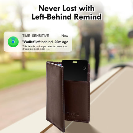 Rahakoti jälgimiskaart, õhuke, juhtmevaba, laetav, töötab Apple Find My rakendusega (ainult iOS), pagasisildi, rahakoti, passi ja telefoni esemete leidja