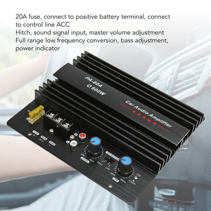 600W autoaudio suure võimsusega võimendiplaat, 12V võimas ja tugev bass-subwooferplaat enamiku autode jaoks