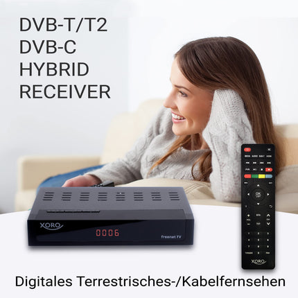 XORO HRT 8770 kahe DVB-T2/C vastuvõtja kahe tuuneriga