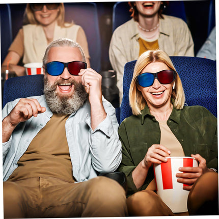 Hemobllo Red Blue 3D Glasses - 5 Pack Anaglyph 3D Glasses Universal 3D Viewing Glasses 3D Movies Glasses Red and Blue 3D Glasses 3 Glasses for Home Cinema Theater TV Game