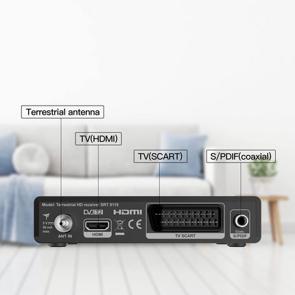 Strong SRT 8119 Terrestrial Digital Decoder DVB-T2 HDMI with Display
