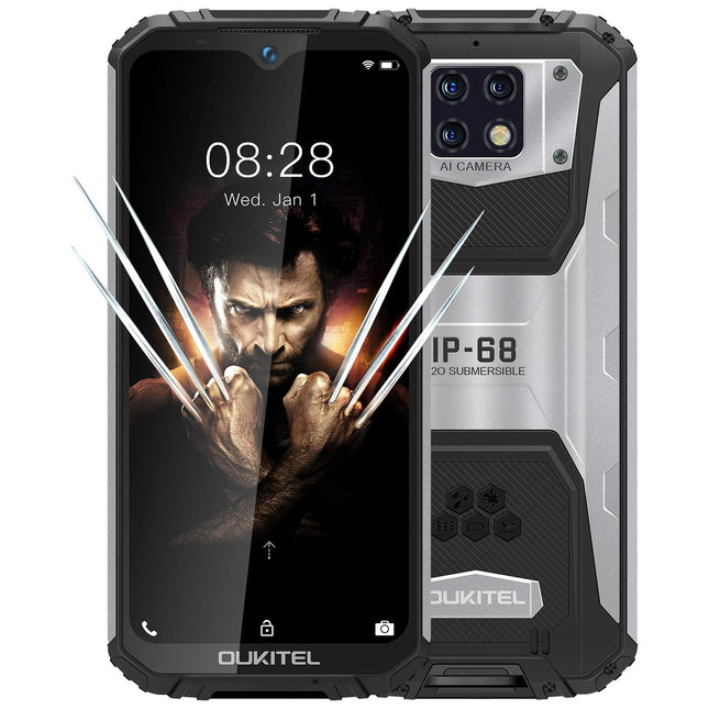 OUKITEL WP6 (2020), IP68 Outdoor Smartphone Without Contract, 10000 mAh Battery (18 W Fast Charging), 48 MP Quad Camera, Helio P70 6 GB + 128 GB, 6.3 inch FHD+ Rugged Phone, DUAL SIM GPS WiFi Black