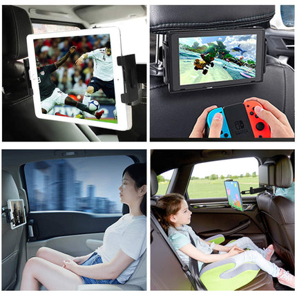 Zommuei tahvelarvuti hoidik autosse, tahvelarvuti hoidikud autosse - pikendatav auto peatoele kinnitatav tahvelarvuti hoidik iPadile, iPhone'ile/Samsung Tabile/Kindle Fire HD-le/Nintendo Switchile jne. 4,4–14-tollistele seadmetele