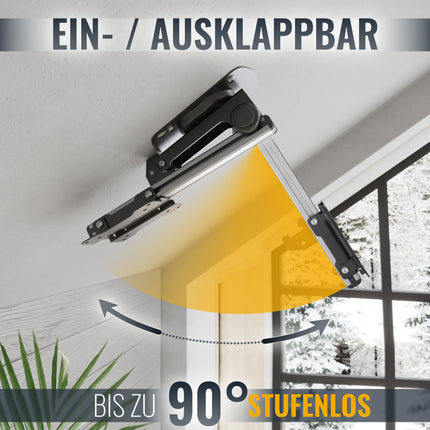 RICOO teleri lakke kinnitatav pöörlev telerikinnitus lakke kokkupandav 13-33-tollisele seinale, kaldus katusele, seinakinnitus D0111 teleri kinnitus lakke, lame, nutikas OLED, kumer VESA 100x100