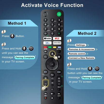Voice for Sony TV Remote Control Bravia,Replacement for All Sony TV Remote with Voice Function