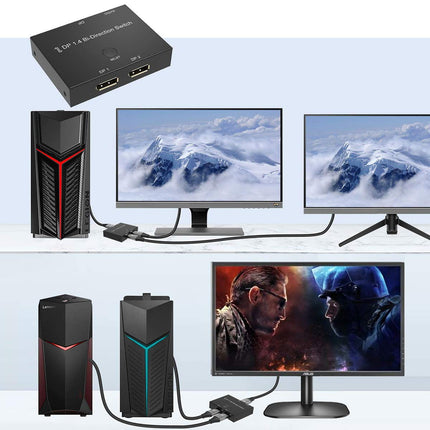 Chenyang 8K DisplayPort lüliti jaotur kahesuunaline DP lüliti 4K 1080p DP adapter