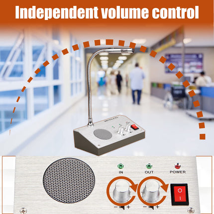 Retevis RT9908 akna-ukse intercom, kahesuunaline aknakontroller, kontori intercom, kõlar, sobib haiglasse, panka, poodi, kontorisse, piletimüügiks