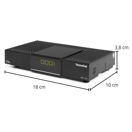 TechniSat HD-C 233 - HD-vastuvõtja digitaalse kaabeltelevisiooni jaoks (HDTV, DVB-C, HDMI, SCART, USB 2.0, RF-sisend, EPG, kaugjuhtimispult) must