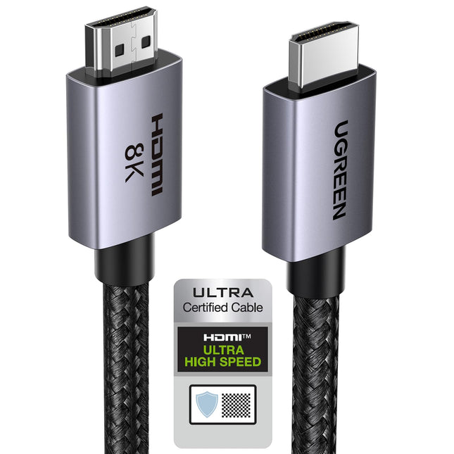 UGREEN HDMI 2.1 kaabel 10K 8K 60Hz 4K 240Hz 165Hz 144Hz 120Hz 48Gbit/s kiire, HDMI kaabel 2.1 Ultra HD eARC HDR 10+ HDCP Dolby Vision VRR ühildub Mac mini M4/PS5/Xbox Series X/sülearvutiga (5M)