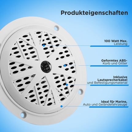 Pyle Outdoor Speakers – 100W waterproof speaker, passive music box, perfect for any environment: on boats, pool &amp; sauna speakers or as an outdoor music system terrace