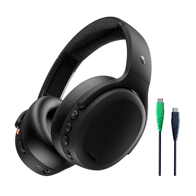 Skullcandy Crusher ANC 2 kõrvaklapid mürasummutusega juhtmevabad kõrvaklapid sensoorse bassiga, 50-tunnise akueaga, Skull-iQ, Alexa toega, mikrofoniga, Bluetooth-ühilduvusega - mustad