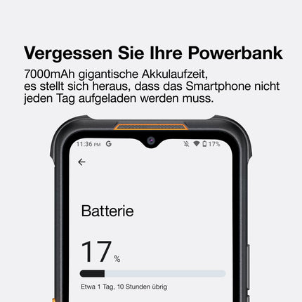AGM H5 Pro Outdoor Handy Ohne Vertrag, Android 12 Outdoor Smartphone, Helio G85 Octa Core 6 GB+128 GB, 20 MP Nachtsichtkamera, 48 MP Triple Kamera 6,52 Zoll HD + 7000 mAh Akku IP68 4G Dual SIM schwarz