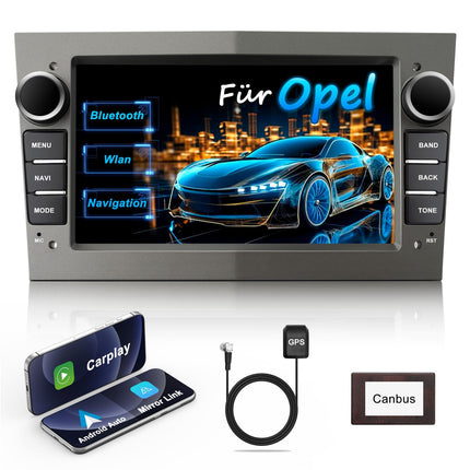 Lehwey Bluetooth-autoraadio ekraaniga Opel Corsa D, Astra J&amp;H, Insignia, Vivaro, Zafira B mudelitele, millel on navigatsioon, WLAN, FM, Carplay, Android Auto, roolil juhtimine, 2Din Android 14 Dab autoraadio 7-tolline hall