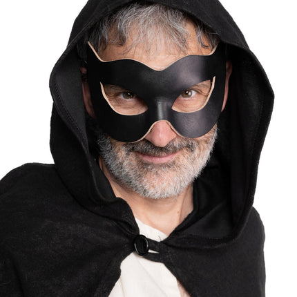 Andracori Veneetsia mask - Colombina Spiona must Veneetsia nahkmask