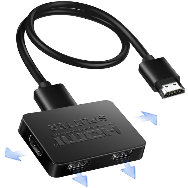 Avedio Links HDMI jaotur 1 sisse/välja kaabliga, 4K jaotur (ainult peegeldamine), Xbox PS5, Fire Stick, Roku Blu-Ray mängija ja DVD jaoks