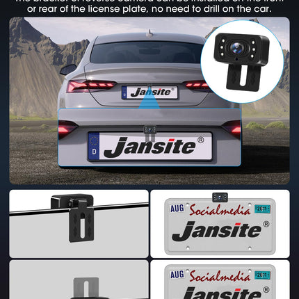 【Stabiilne signaal】AHD 1080P juhtmevaba tahavaatekaamera, juhtmevaba auto tagurduskaamera 5-tollise monitoriga 6 LED-tulega, juhtmevaba tahavaatekaamera 170° lainurk IP69 veekindel isetegemise juhend autole, haagissuvilale ja kaubikule