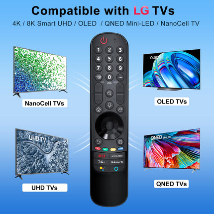 Maagiline kaugjuhtimispult LG teleritele, originaalpuldi MR20GA, MR21GA, MR22GA, MR23GA asendus, sobib LG UHD OLED QNED NanoCell 4K 8K nutitelerile, kursori ja häälfunktsiooniga