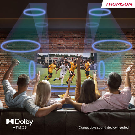 Thomson 43-tolline (109 cm) 4K Ultra HD valge Android Smart TV, Google Assistant, WiFi, Dolby Digital, Bluetooth, kolmekordne tuuner (kaabel/satelliit/antenn), HDMI, CI+, A+ paneel – 43UA5S13W