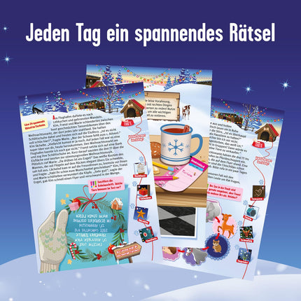 KOSMOS 632557 The Three !!! Advent Calendar 2024, Discover the secret of the animal shelter in 24 exciting puzzles, with 24 detective gimmicks, toy advent calendar for children ages 8 and up