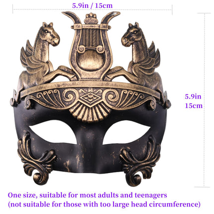 Ubauta maskeraadimask meestele Vintage Roman: Kreeka Rooma gladiaatorile sobiv Halloweeni kostüüm Mardi Gras ball Veneetsia täiskasvanute peo puhastuskostüüm