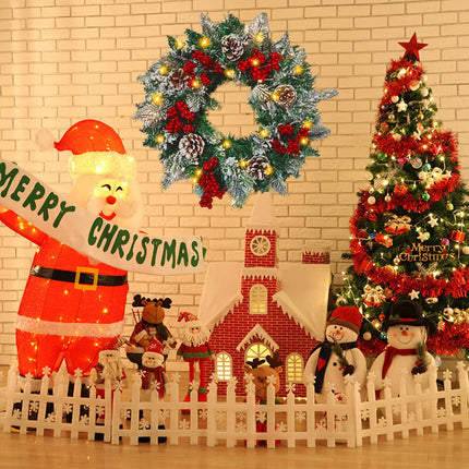 Christmas wreath, 45 cm, door wreath with pine cones, Christmas decoration for door, fireplace and wall
