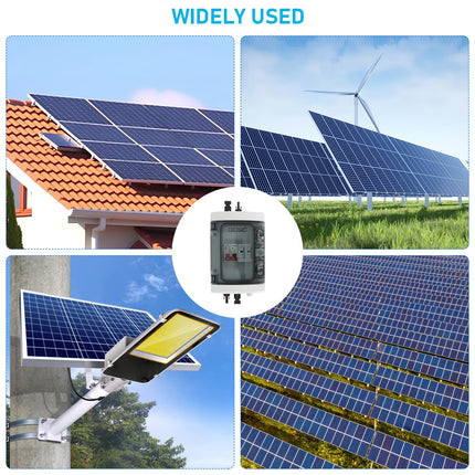 Ülepingekaitse PV, DC 40A/1000V lahklüliti, piksekaitselüliti (1 sisse ja 1 välja), päikesepaneelide ühenduskarp IP65 veekindlusega