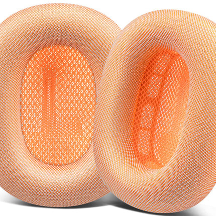 SOPROM kõrvapadjade vahetus Airpods Max kõrvaklappidele, kõrvapadjad vastupidava võrguga, pehme vaht - oranž