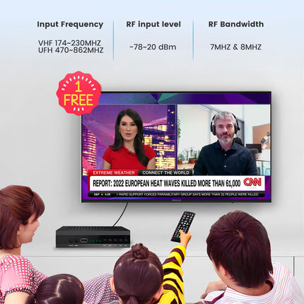 FIYAPOO DVB HD HDMI TV vastuvõtja, TDT DVB-T2 H265 HEVC FTA, PVR, USB, MPEG-2/4, digitaalne SCART, Full HD 1080p maapealne digitaaltuuner, ühildub Androidiga (2024. aasta uus)