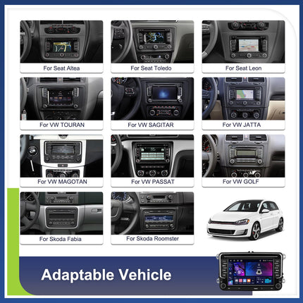 [4+64G] SIXWIN Android 13 autoraadio CarPlay/Android Auto/peegliühendusega VW Golf 5, Golf 6, Skoda Polo, Passat Tiguan Touranile, 7-tolline HD puuteekraan, toetab WiFi, GPS, Bluetooth 5.0, FM/RDS 32EQ