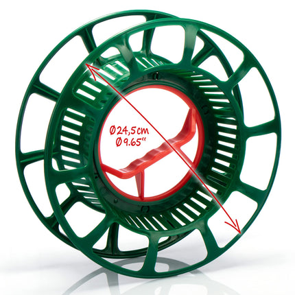 com-four® Cable reel - Empty plastic cable reel - Rope reel as organizer for cables, fairy lights, ribbons, and wires (01 piece - reel)