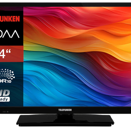 Telefunken TV 24-tolline nutiteler VIDAA XH24VP550M HD-teler, HDR-teler integreeritud kolmekordse tuuneriga, LED-teler must