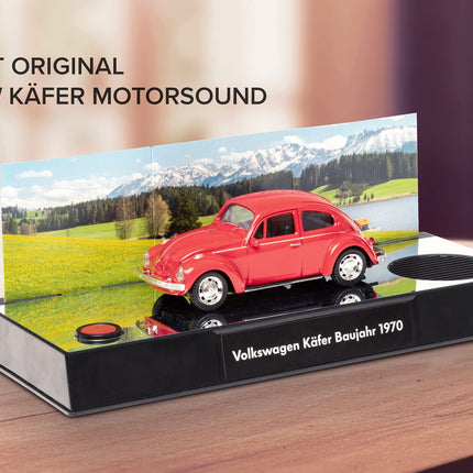 FRANZIS 55255 - VW Beetle'i advendikalender, punane, metallist mudelkomplekt mõõtkavas 1:43, sisaldab helimoodulit ja 52-leheküljelist raamatut
