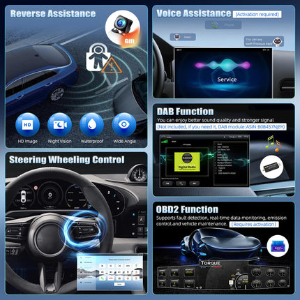 CAMECHO Android 15 Qualcomm Octa Core 4G+64G autoraadio Hyundai I10 2007-2013 jaoks koos Carplay Android Auto navigatsiooniga Kahekordne WiFi 9-tolline IPS-ekraan Navigatsiooniga Bluetooth5.1 Hi-Res FM/RDS+AHD tahavaatekaamera